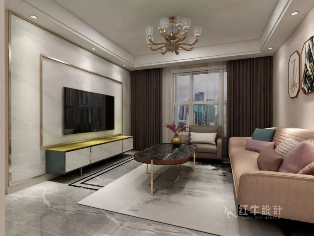 南京海赋尚城122㎡现代风格--打造高品质时尚家居04客厅